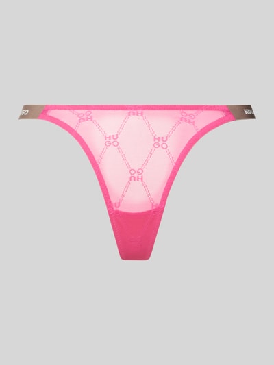 HUGO String mit elastischem Label-Bund Modell 'Sporty' Pink 1