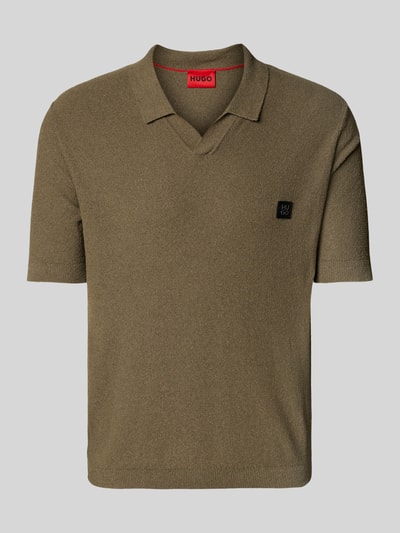 HUGO Regular fit poloshirt met labelbadge, model 'Shiplom' Lichtbruin - 2