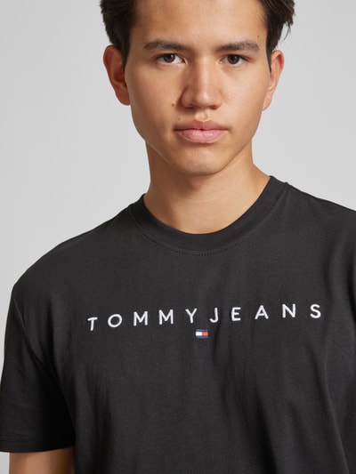 Tommy Jeans T-Shirt mit Label-Stitching Black 3