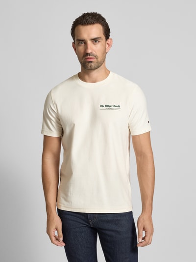 Tommy Hilfiger Regular fit T-shirt van puur katoen Offwhite - 4