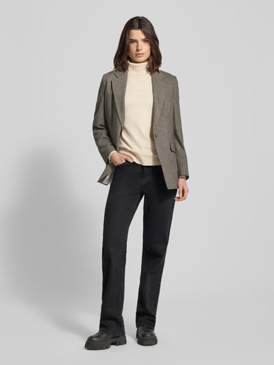 Drykorn Relaxed Fit Blazer aus Woll-Mix Modell 'GLENDALE' Hellbraun Melange 1