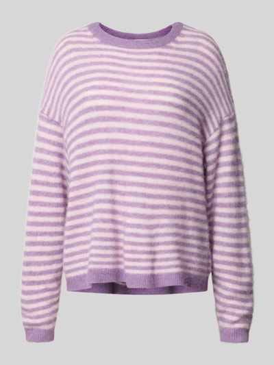 American Vintage Oversized Strickpullover mit Rundhalsausschnitt Modell 'NENYBA' Flieder 2