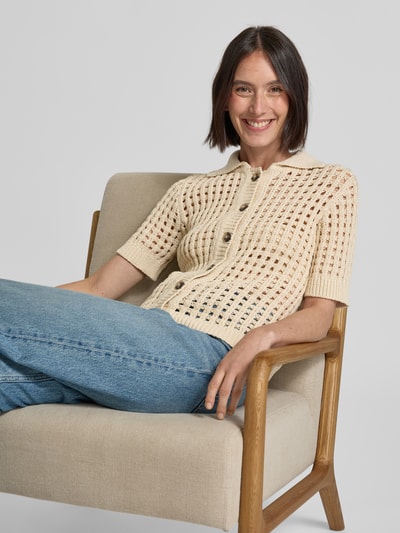 Selected Cardigan mit 1/2-Arm Modell 'ELLEN' Ecru 3