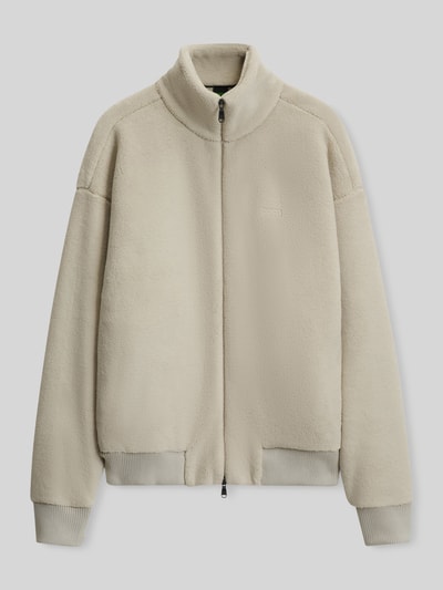 BOSS Green Teddyjacke mit gerippten Abschlüssen Beige 2