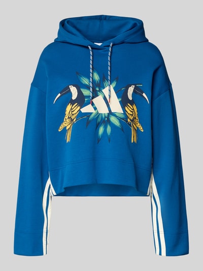 Produktfoto, Regular Fit Hoodie aus Baumwoll-Mix von adidas Sportswear, efekt: jednolity kolor, krój regular fit, nadruk z motywem, kaptur z tunel, długi rękaw, zakończenie rękawów i wykończenie: prążkowane, wykończenie materiału: dzianina dresowa, materiał: mieszanka bawełny
