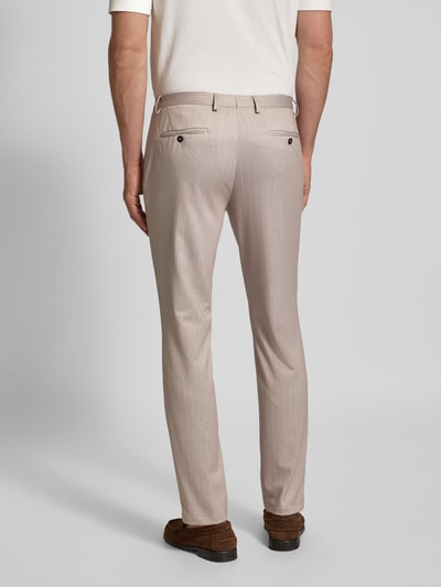 DIGEL Spodnie do garnituru o kroju slim fit z kieszeniami z tyłu model ‘Ano’ Beżowy 5