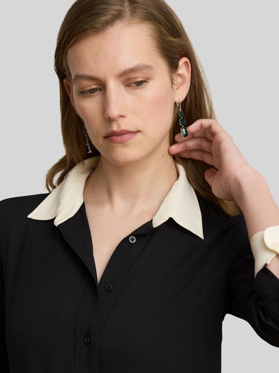 Lauren Ralph Lauren Regular fit blouse met lange mouwen met overhemdkraag model 'JAMELKO' Zwart - 3