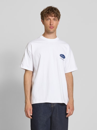 ANOTHER COTTON LAB Oversized T-Shirt mit Label-Print Modell 'Summer in Paradise' Weiss 5