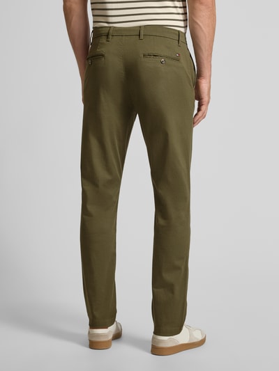 Tommy Hilfiger Straight fit chino van katoenmix Olijfgroen - 5