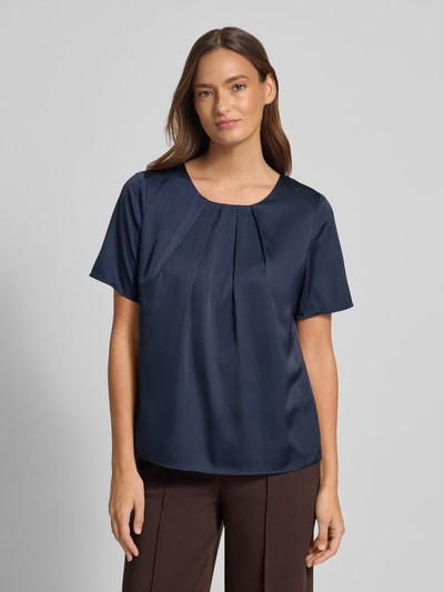 Christian Berg Woman Selection Regular Fit Bluse mit Rundhalsausschnitt und 1/2-Arm Marine 4