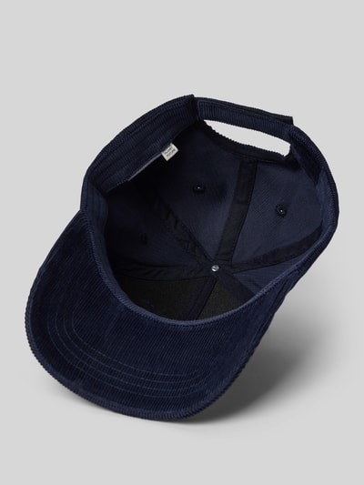 Knowledge Cotton Apparel Cap in Cord-Optik Modell 'Corduroy' Marine 2