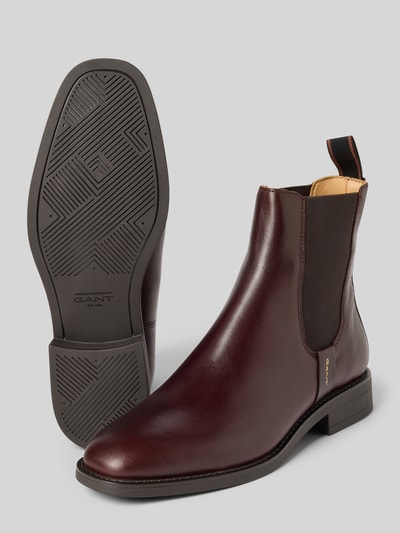 Gant Chelsea Boots aus Leder mit Label-Detail Modell 'Fayy' Dunkelbraun 4
