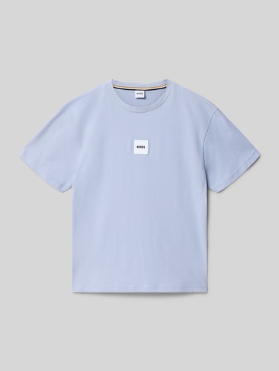 Produktfoto, Regular Fit T-Shirt aus reiner Baumwolle Modell 'SPROUT' von Boss, Optik: Unifarben, Label-Patch, Rundhals, Kurzarm, Jersey