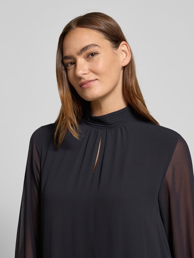 s.Oliver BLACK LABEL Sukienka z szyfonu ze stójką Czarny 3
