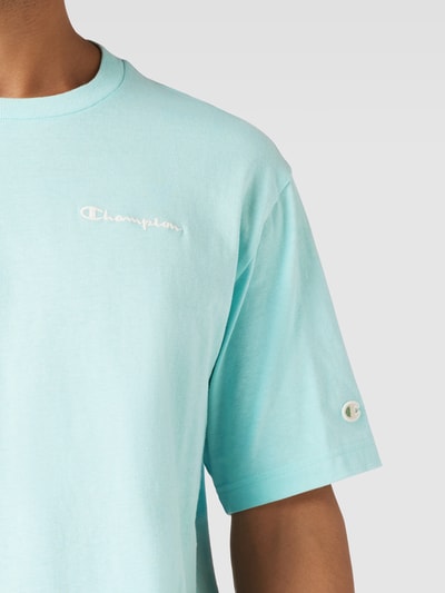 CHAMPION T-Shirt mit Logo-Stitching Mint 3