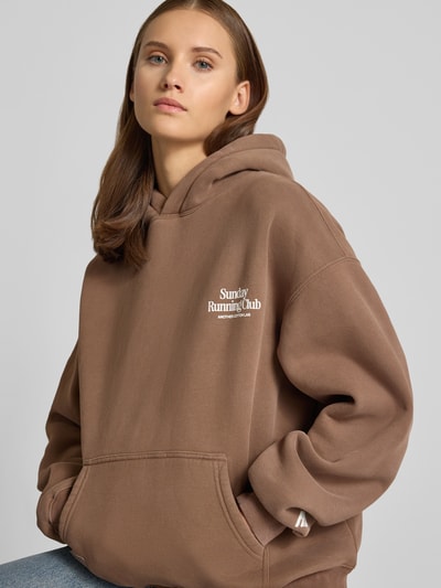 ANOTHER COTTON LAB Relaxed Fit Hoodie aus Baumwoll-Mix Schoko 3