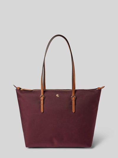 Lauren Ralph Lauren Shopper mit Strukturmuster Modell 'KEATON' Dunkelrot 2