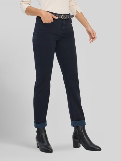 Brax Regular Fit Gerade Hose aus Lyocell-Mix mit Modal-Baumwoll-Anteil Modell 'MARY' Marine 4
