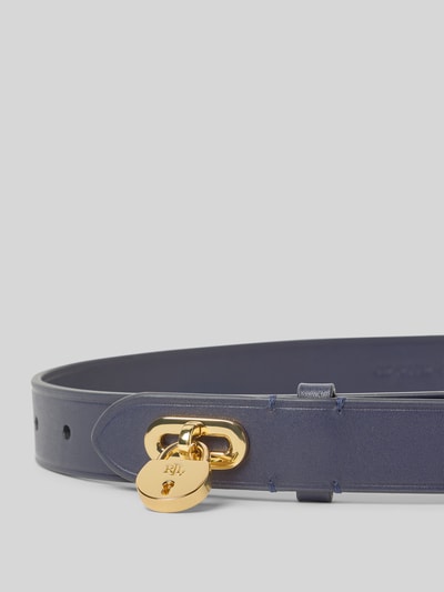 Lauren Ralph Lauren Skórzany pasek z klamrą na pin Ciemnoniebieski 2
