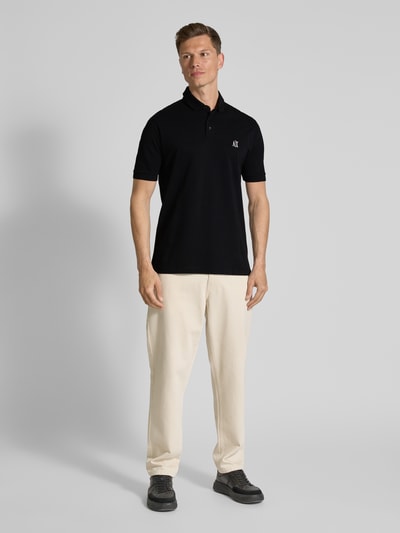 ARMANI EXCHANGE Koszulka polo z wyhaftowanym logo Czarny 1