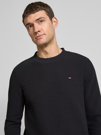 Tommy Hilfiger Regular Fit Langarmshirt mit Baumwoll-Anteil Black 3