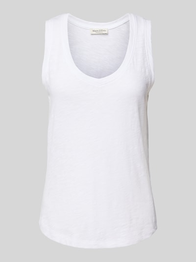 Marc O'Polo Regular fit tanktop van katoenen slubjersey Wit - 2