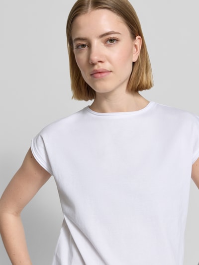 Christian Berg Woman t-shirt z okrągłym dekoltem i zrolowanym brzegiem Biały 3
