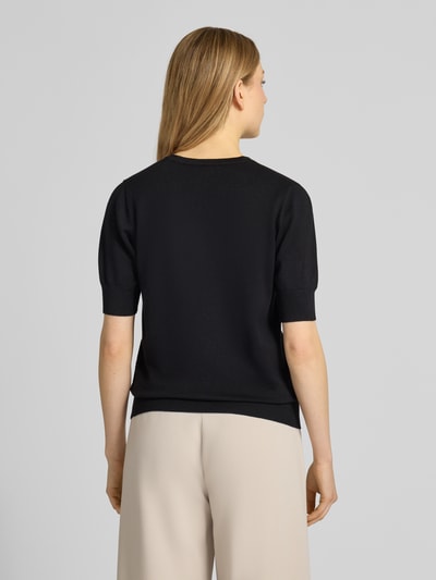 FREE/QUENT Gebreid shirt met V-hals model 'Katie' Zwart - 5