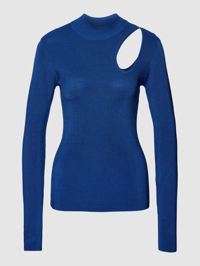 Copenhagen Muse Gebreide pullover met cut-out, model 'NATACHA' Koningsblauw - 2