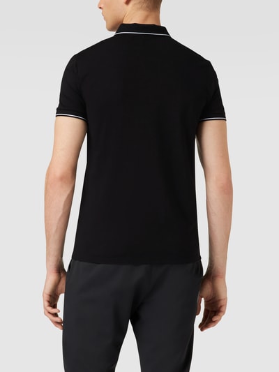 Armani Exchange Koszulka polo z detalami z logo Czarny 5