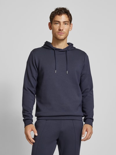 Matinique Hoodie met capuchon, model 'teo' Marineblauw - 4