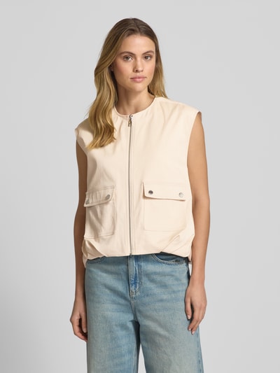 s.Oliver RED LABEL Relaxed Fit Weste aus Twill Beige 4
