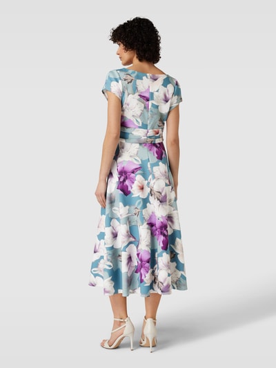 Swing Cocktailkleid mit floralem Muster Aqua 5