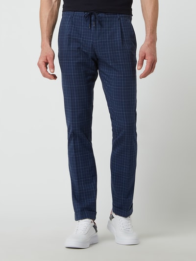 Tommy Hilfiger Pants Bundfaltenhose mit Viskose-Anteil Modell 'Denton Active' Dunkelblau Melange 4