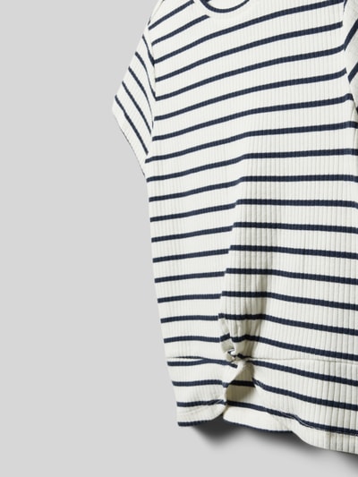s.Oliver RED LABEL Slim Fit T-Shirt aus Baumwoll-Mix Ecru 2