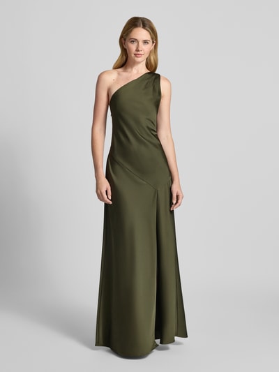 Adrianna Papell Regular fit avondjurk in one shoulder-design Olijfgroen - 4