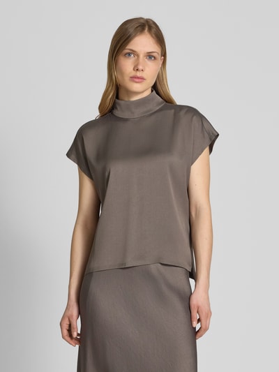 Drykorn Blouseshirt met opstaande kraag Leem - 4