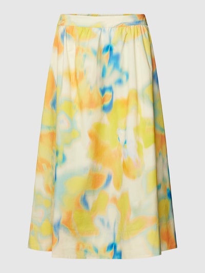 ARMEDANGELS Midirock im Batik-Look Modell 'JASINAA' GELB 2
