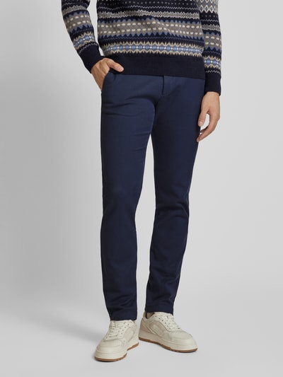 Tom Tailor Slim leg chino met riem  Marineblauw - 4