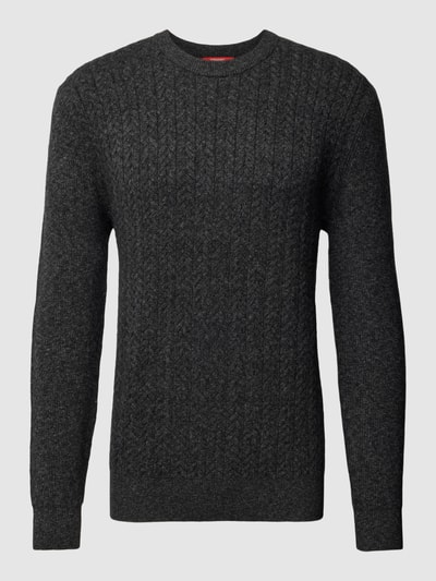 Esprit Collection Gebreide pullover met ribboorden Zwart - 2