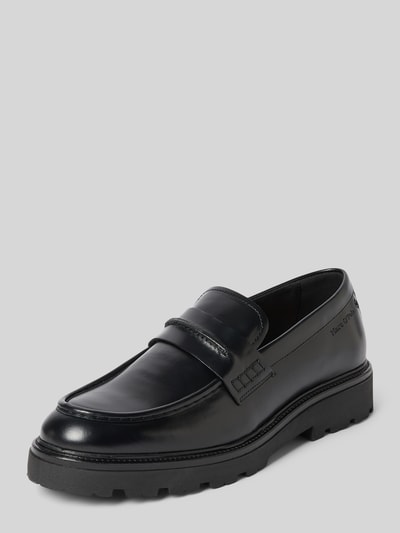 Produktfoto, Loafer aus echtem Rindsleder Modell 'Phil' von Marc O'Polo in Schwarz mit glatter Oberfläche und markanter Sohle, Herren Loafer von Marc O'Polo