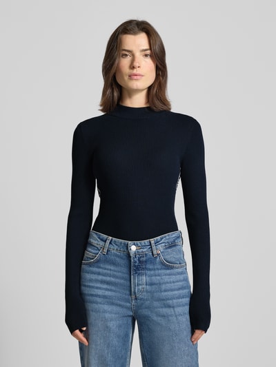 JOOP! Strickpullover mit Stehkragen Modell 'Koni' Marine 4