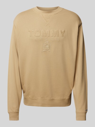 Tommy Jeans Sweatshirt mit Label-Stitching Beige 1