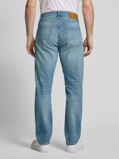 Tommy Hilfiger Straight Fit Jeans aus reiner Baumwolle im Used Look Modell 'MERCER' Blau 5