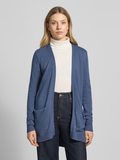 Vila Kurtka z dzianiny z przodem bez zapięcia model ‘RIL’ Szaroniebieski 4