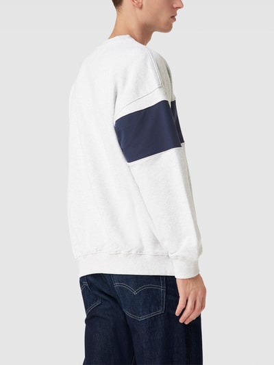 Tommy Jeans Sweatshirt in Colour-Blocking-Design Modell 'REG AUTHENTIC BLOCK' Hellgrau meliert 5