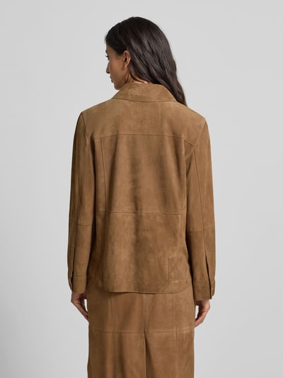 MAX&Co. Regular Fit Lederjacke aus echtem Ziegenleder Modell 'STALLO' Hazel 5