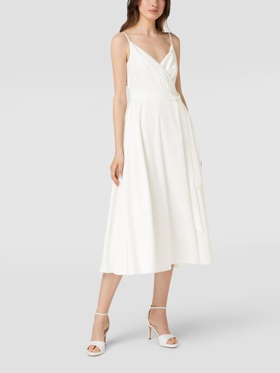 Paradi Cocktailkleid mit V-Ausschnitt Offwhite 1