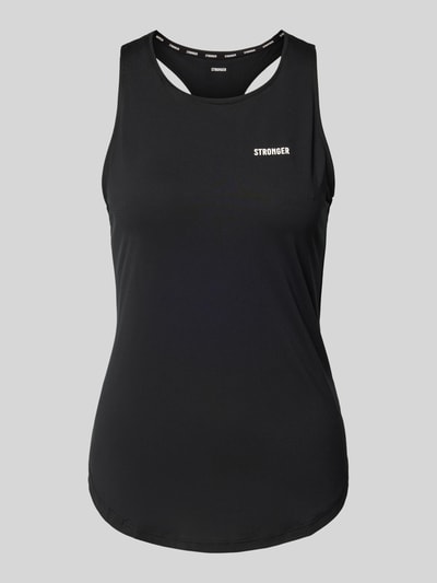 Stronger Tanktop mit Label-Print Black 1