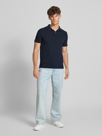 Superdry Regular Fit Poloshirt mit Label-Stitching Dunkelblau 1